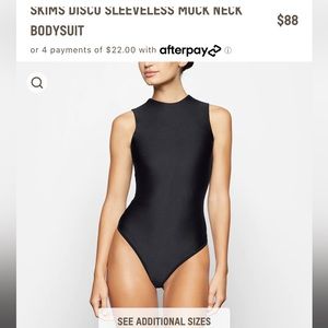 Skims disco sleeveless mock neck bodysuit
